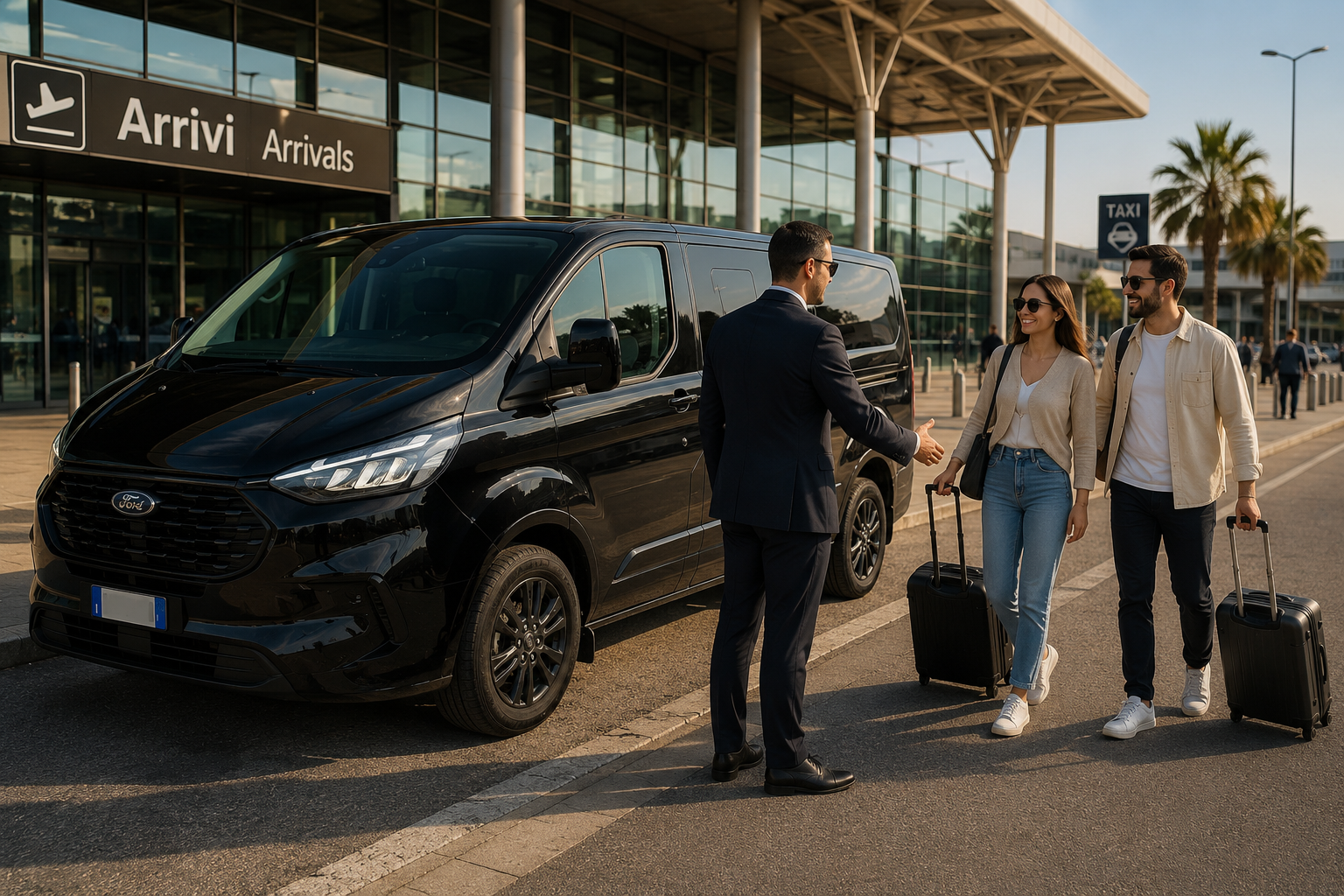 Private airport transfer in Palermo with Ford van